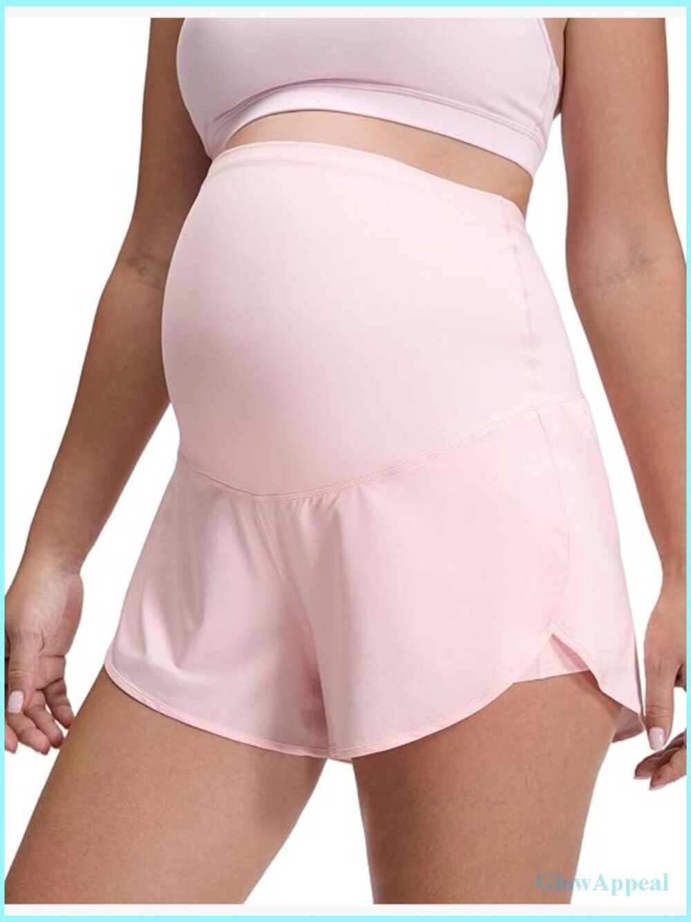 Maternity Dolphin Workout Shorts 3'' - Lightweight Athletic Running with Liner